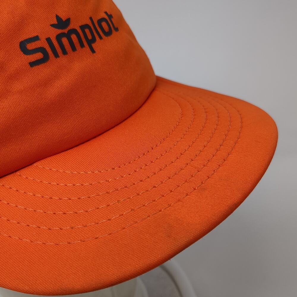 Simplot Snapback Mesh Back Trucker Hat Orange One… - image 6